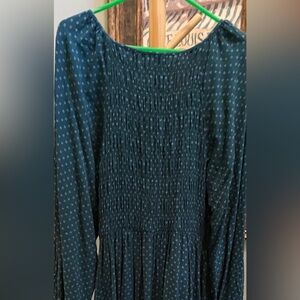 Ava & Viv Blue Long Sleeve Sundress
